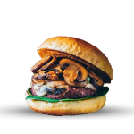 Mushroom Double Sizzler Burger
