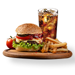 Village Spicy Mega Bite Burger Meal