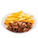 Chips, Cheese, Donner & Curry Sauce