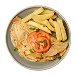 Chicken Omelette & Chips