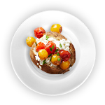 Baked Potato With Cheese & Tomato