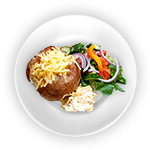 Baked Potato With Cheese & Coleslaw