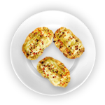 Cheesy Garlic Bread Topped With